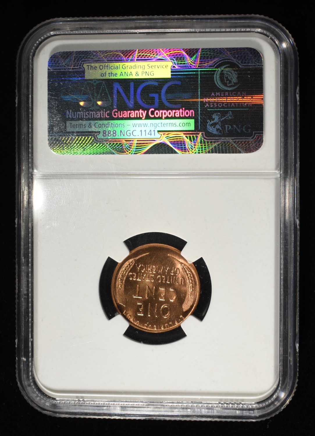 1958-D WHEAT CENT NGC MS67 RD