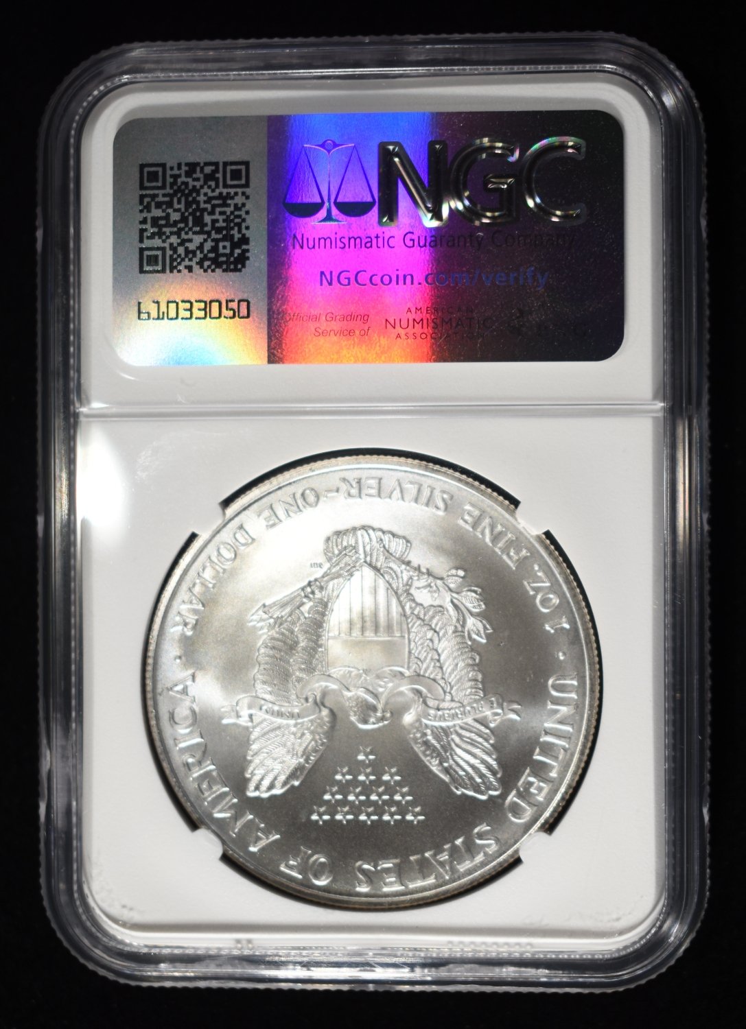 1996 AMERICAN SILVER EAGLE NGC MS69