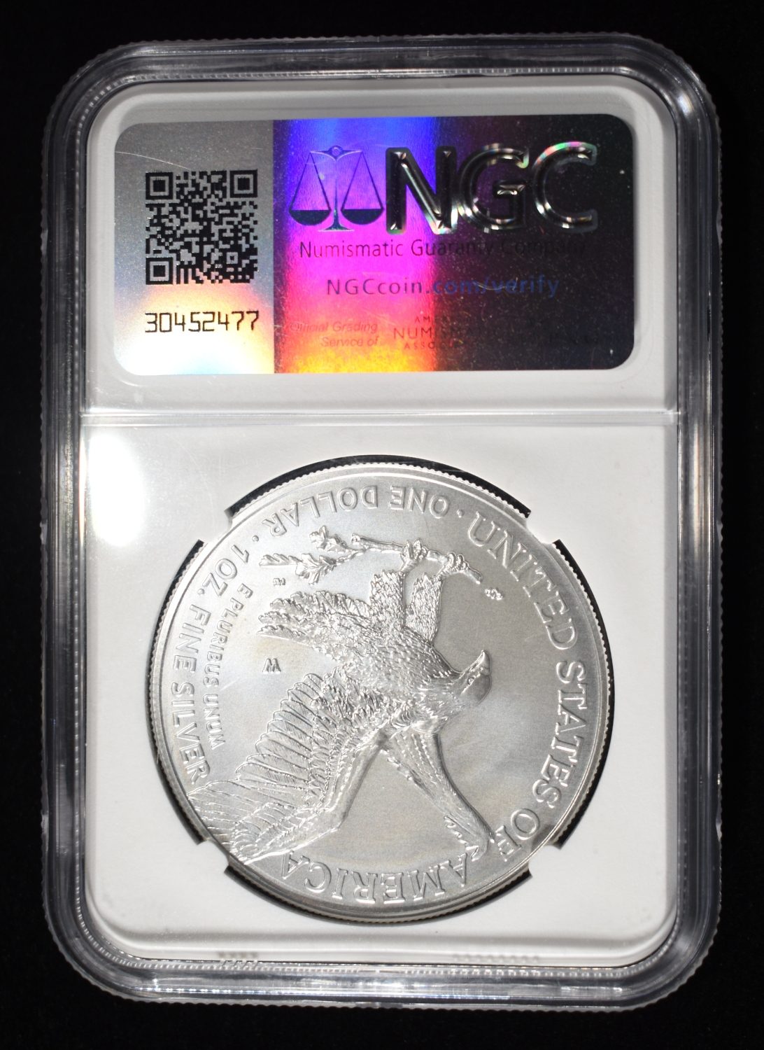 2024 W BURNISHED AMERICAN SILVER EAGLE MS70 NGC