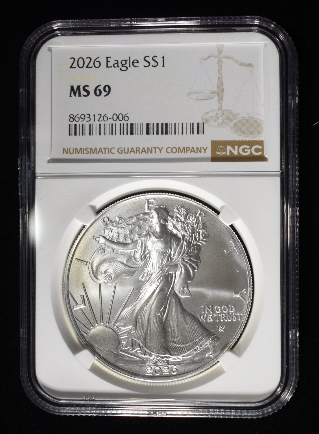 2026 AMERICAN SILVER EAGLE NGC MS69