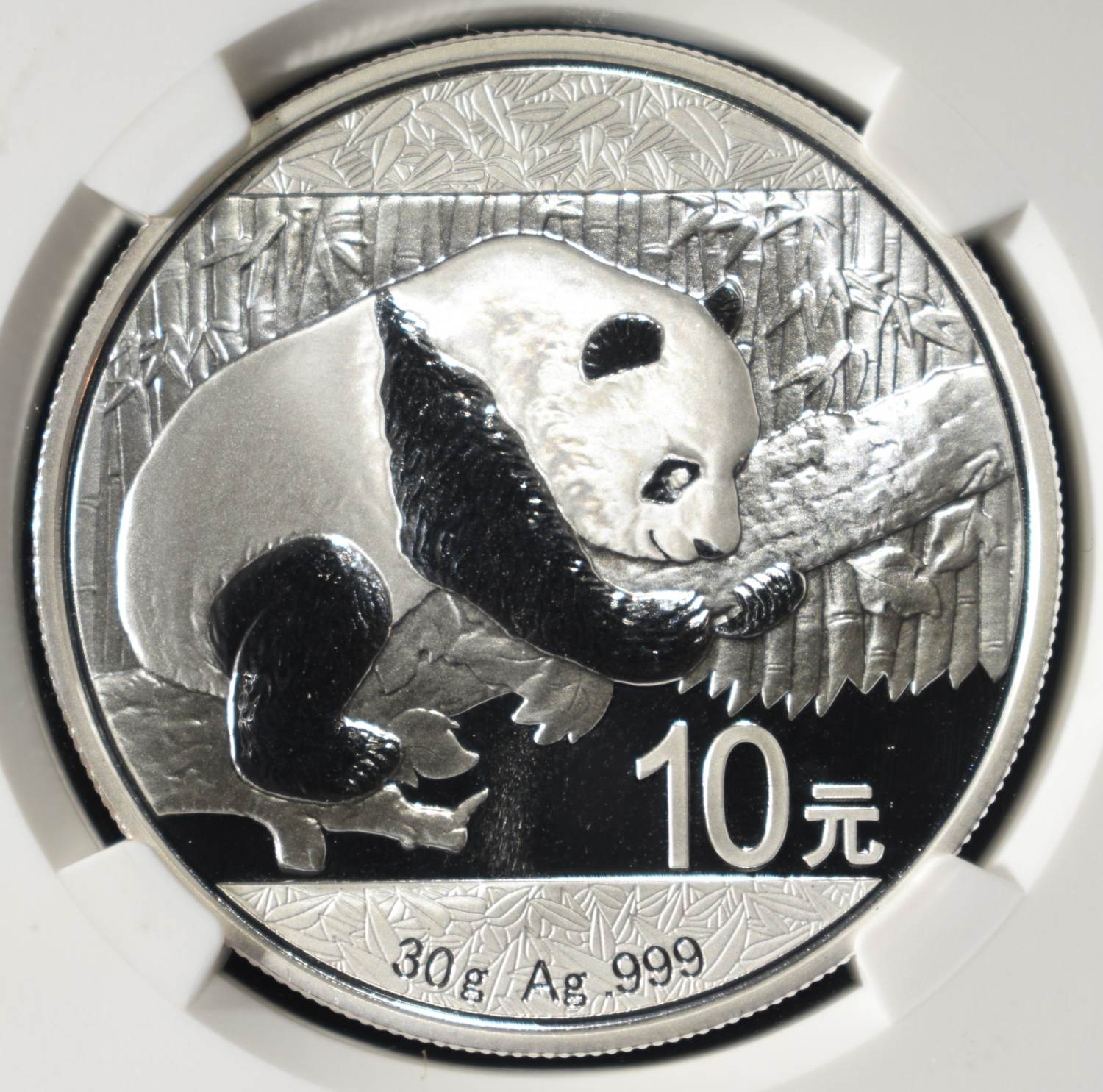 2016 CHINA $10Y 30G SILVER PANDA MS70 NGC