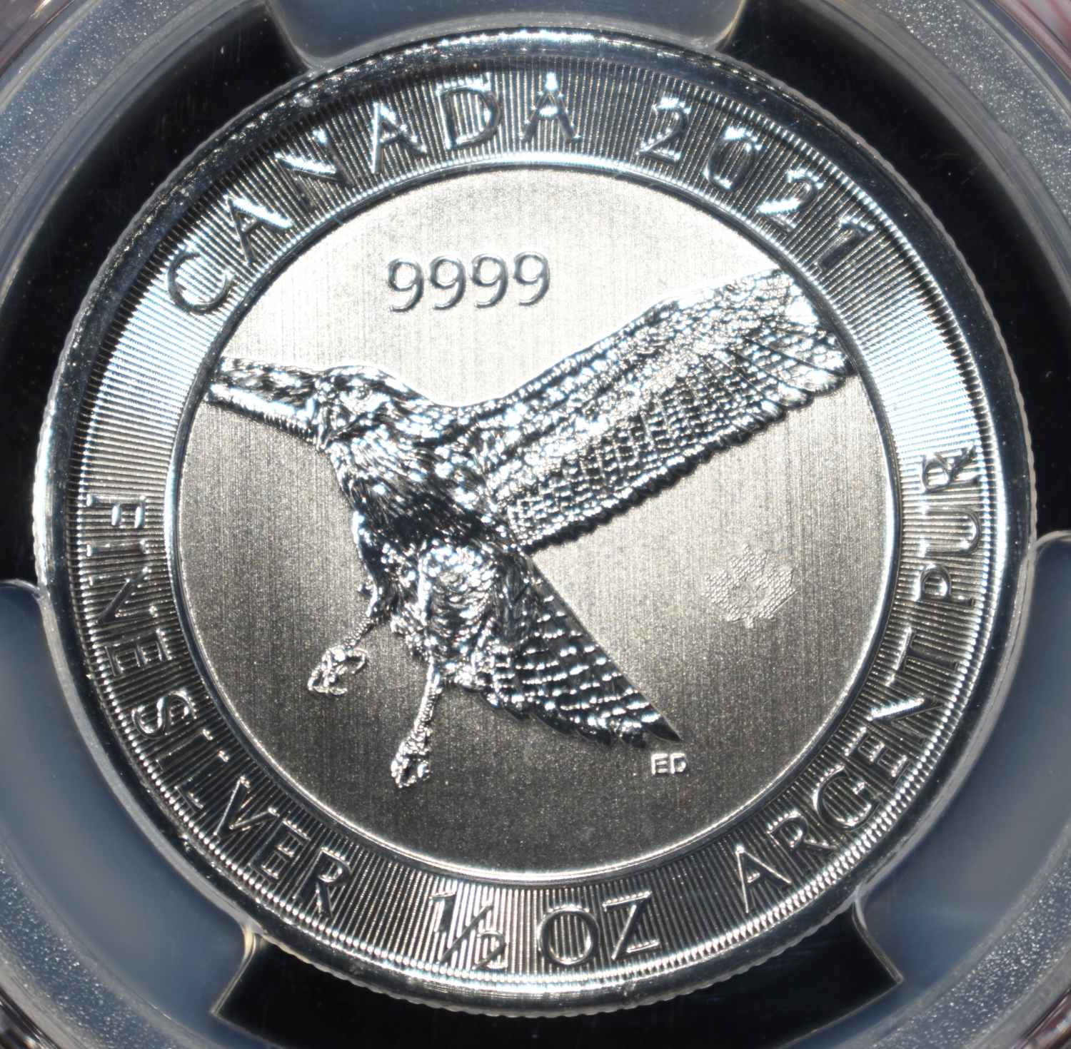 2021 CANADA RED TAILED HAWK 1/2 OZ SLVER PCGS MS69