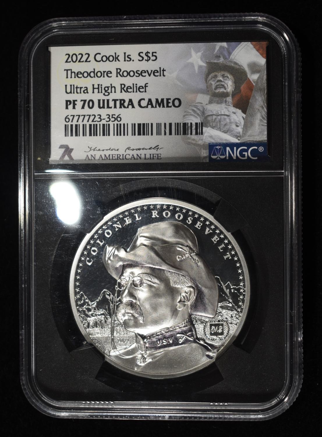 2022 COOK ISLANDS ROOSEVELT NGC PF70 ULTRA CAMEO