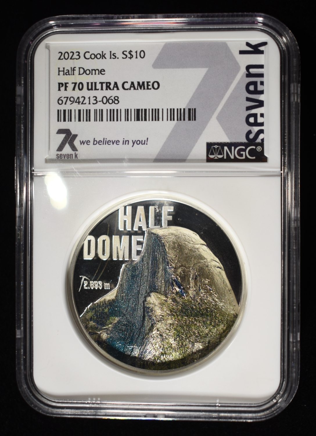2023 COOK ISLANDS HALF DOME NGC PF70 ULTRA CAMEO