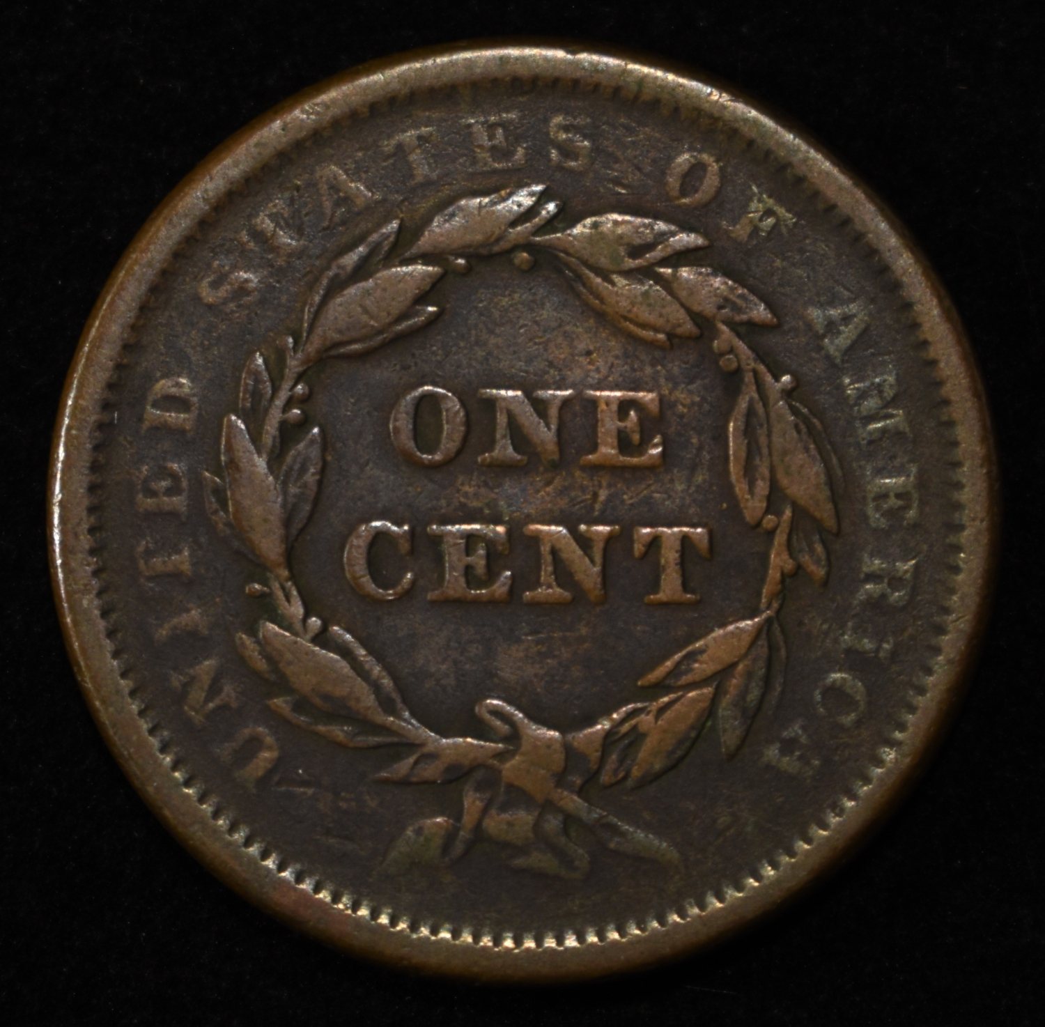 1839 LARGE CENT BOOBY HEAD VF