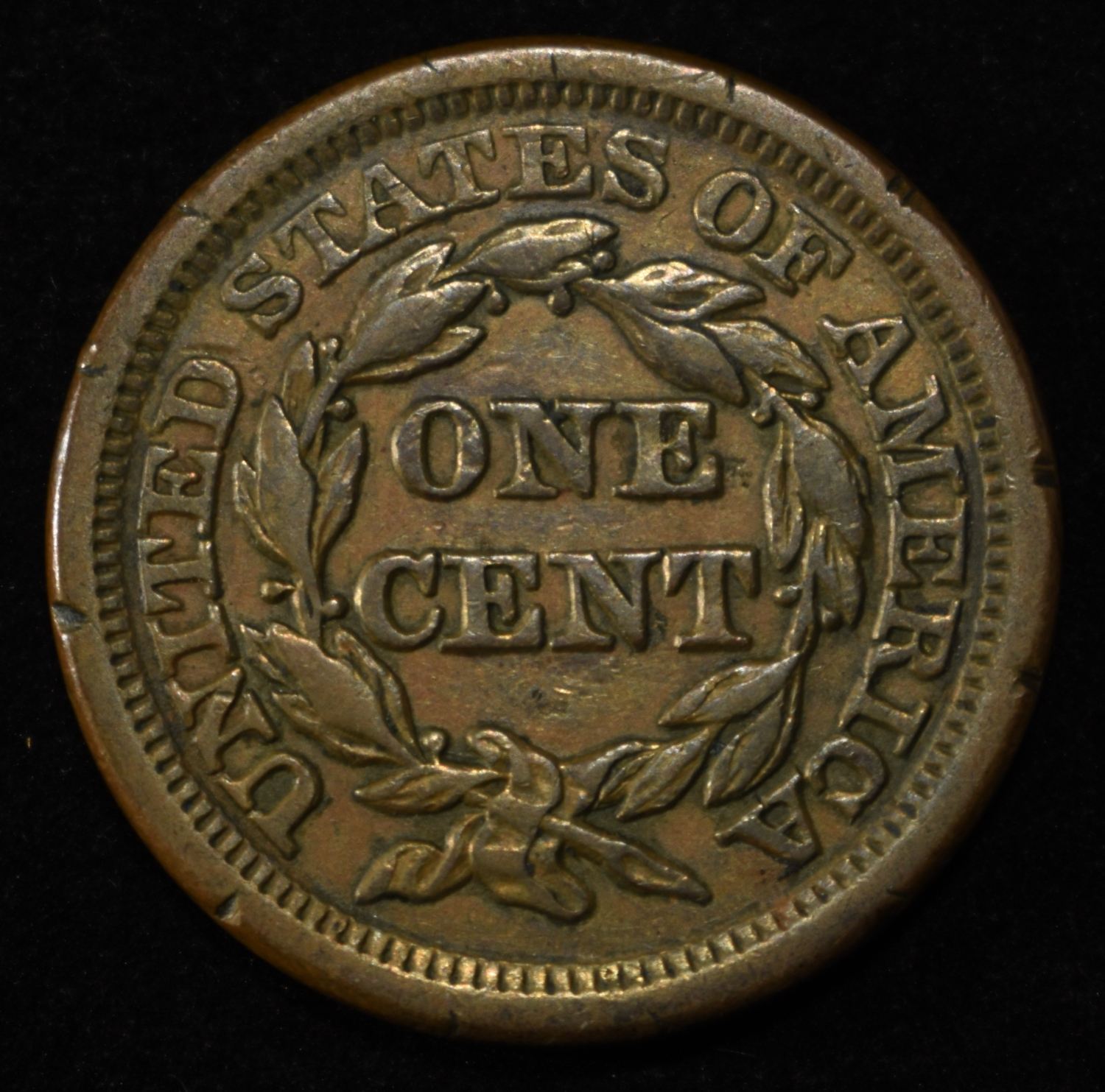 1853 LARGE CENT AU