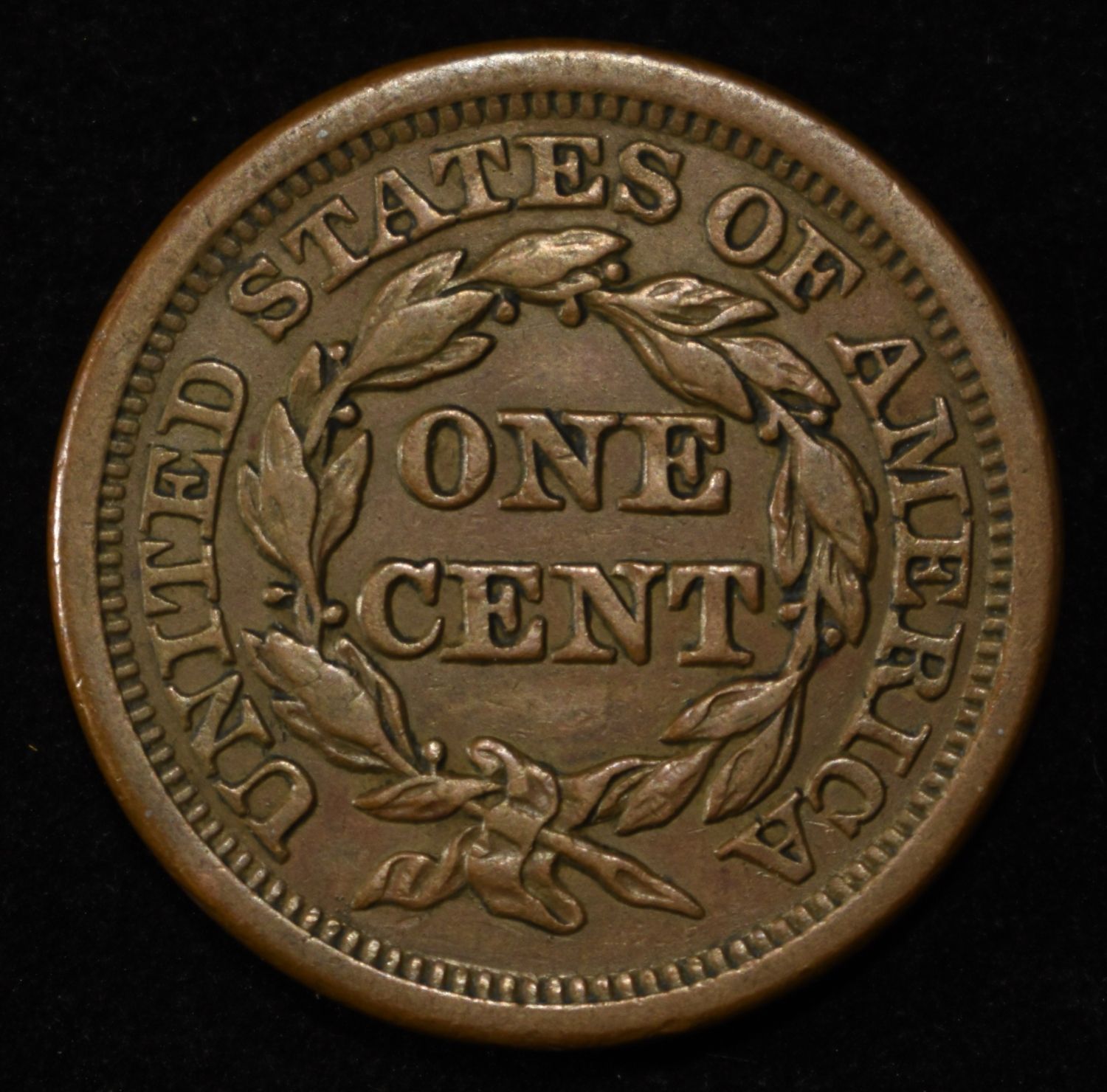 1854 LARGE CENT XF