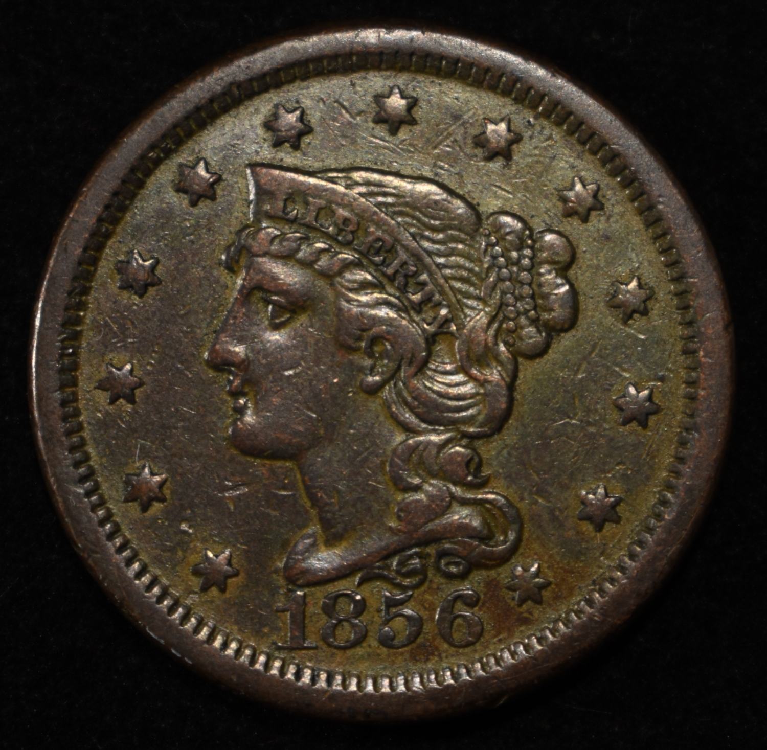 1856 LARGE CENT AU