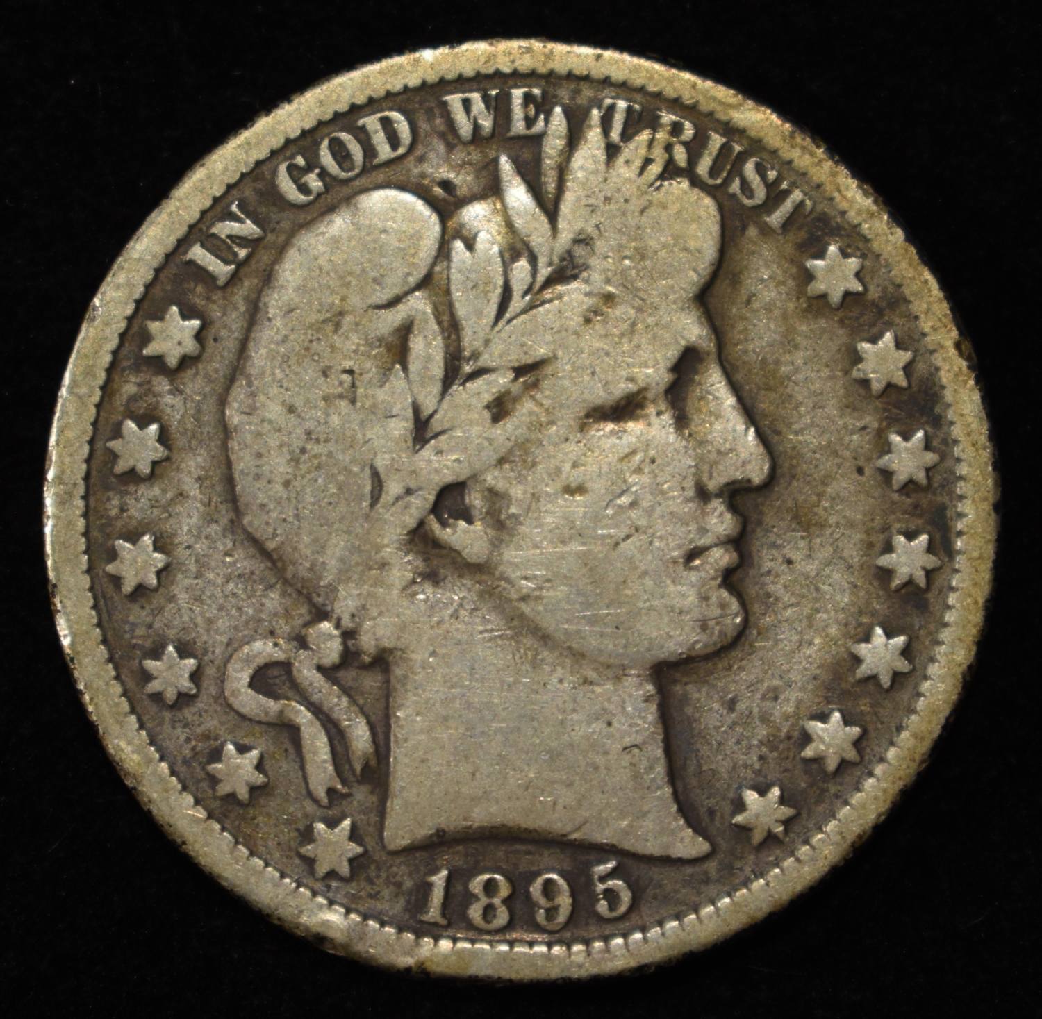 1895-S BARBER HALF DOLLAR VG
