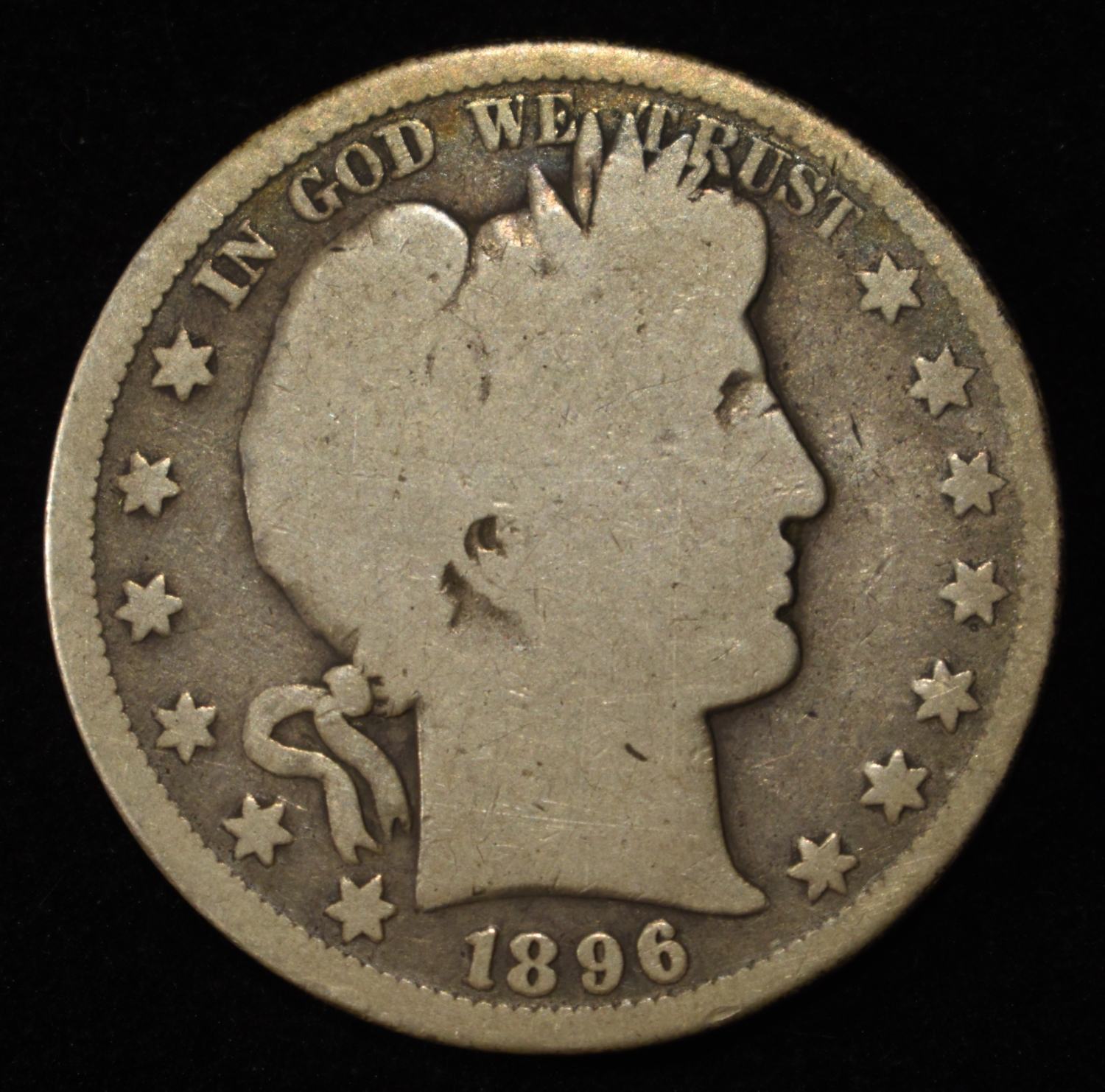 1896-S BARBER HALF DOLLAR GOOD