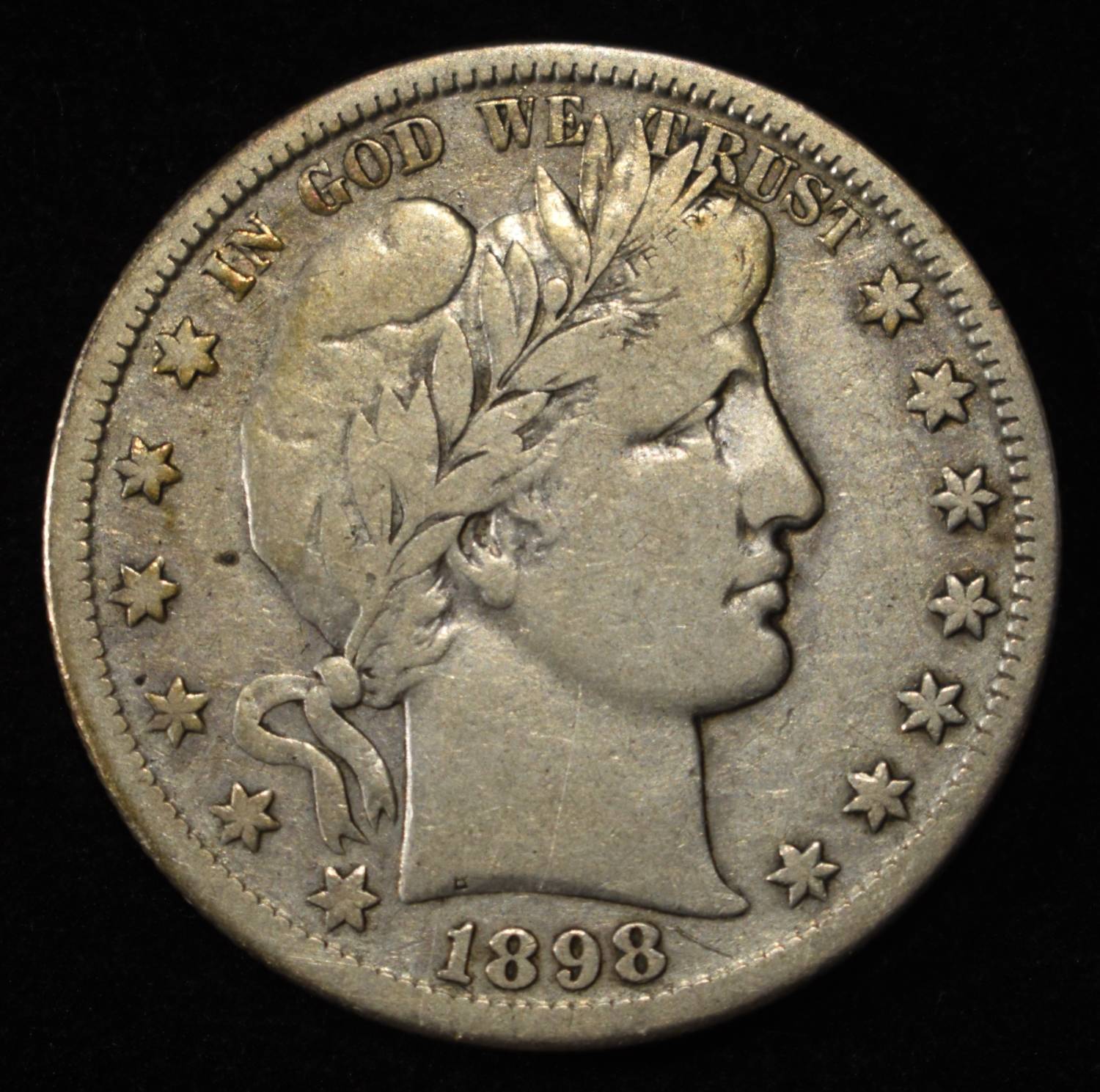 1898-S BARBER HALF DOLLAR FINE