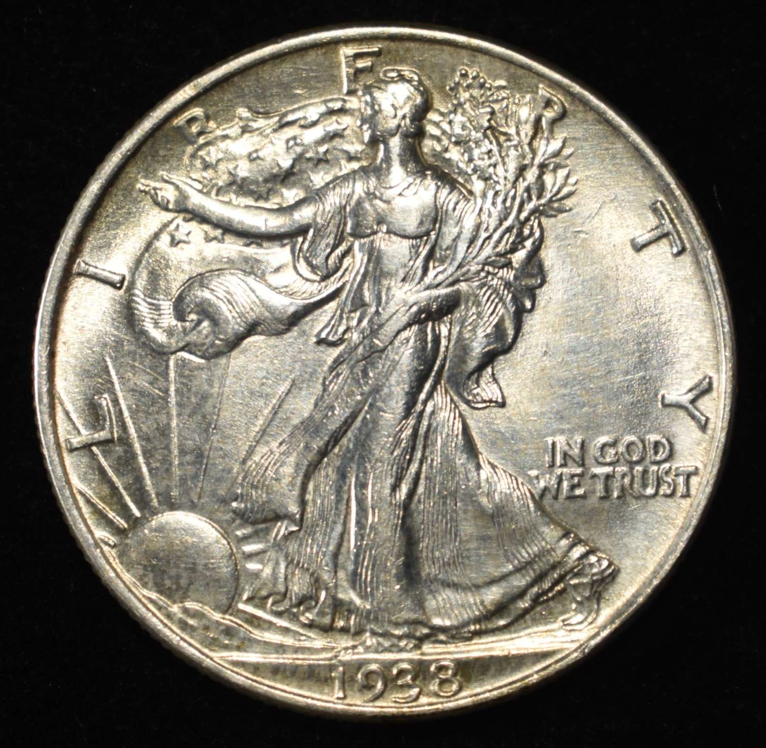 1938 WALKING LIBERTY HALF DOLLAR AU/BU
