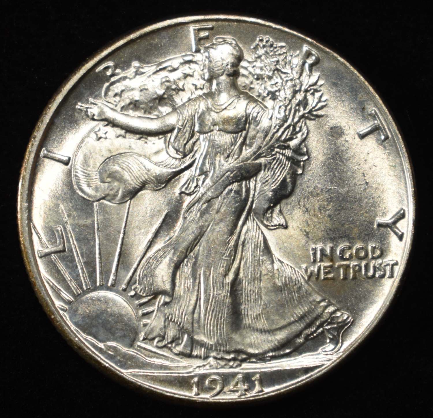 1941-D WALKING LIBERTY HALF DOLLAR CH BU