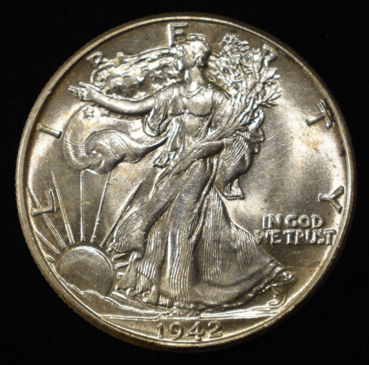 1942 WALKING LIBERTY HALF DOLLAR CH BU
