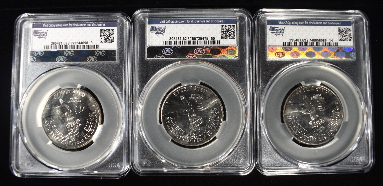 (3) 1776-2026-P ENDURING LIBERTY 50C CAC MS62