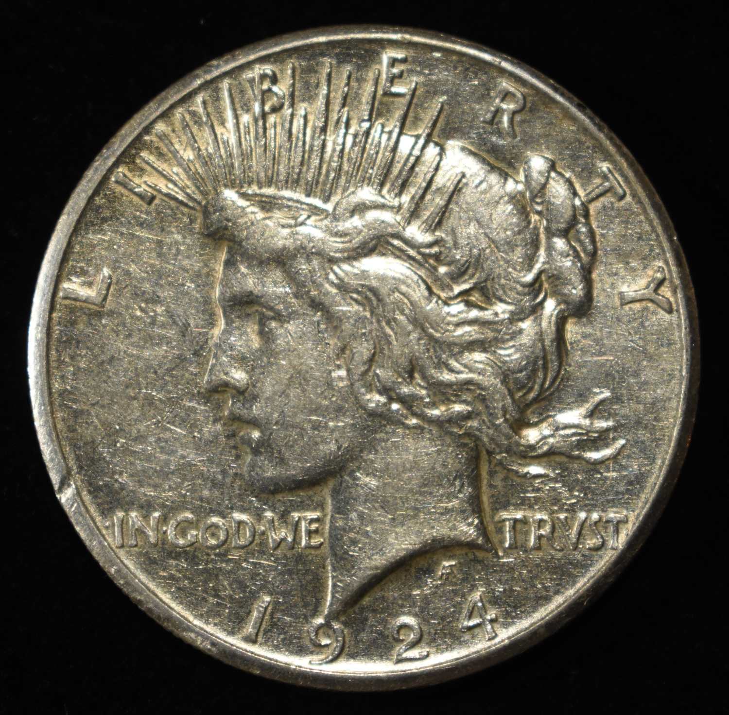 1924-S PEACE DOLLAR CH AU