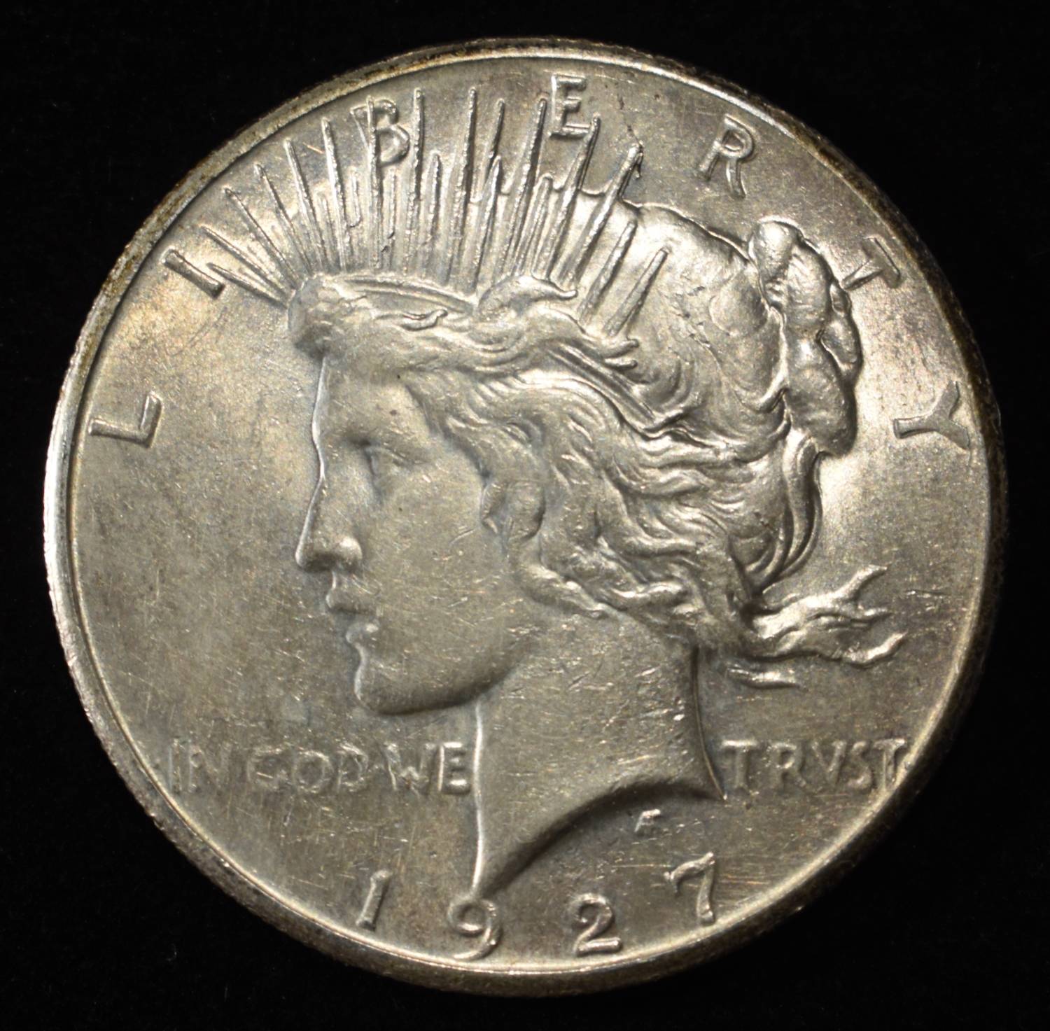 1927 PEACE DOLLAR CH AU
