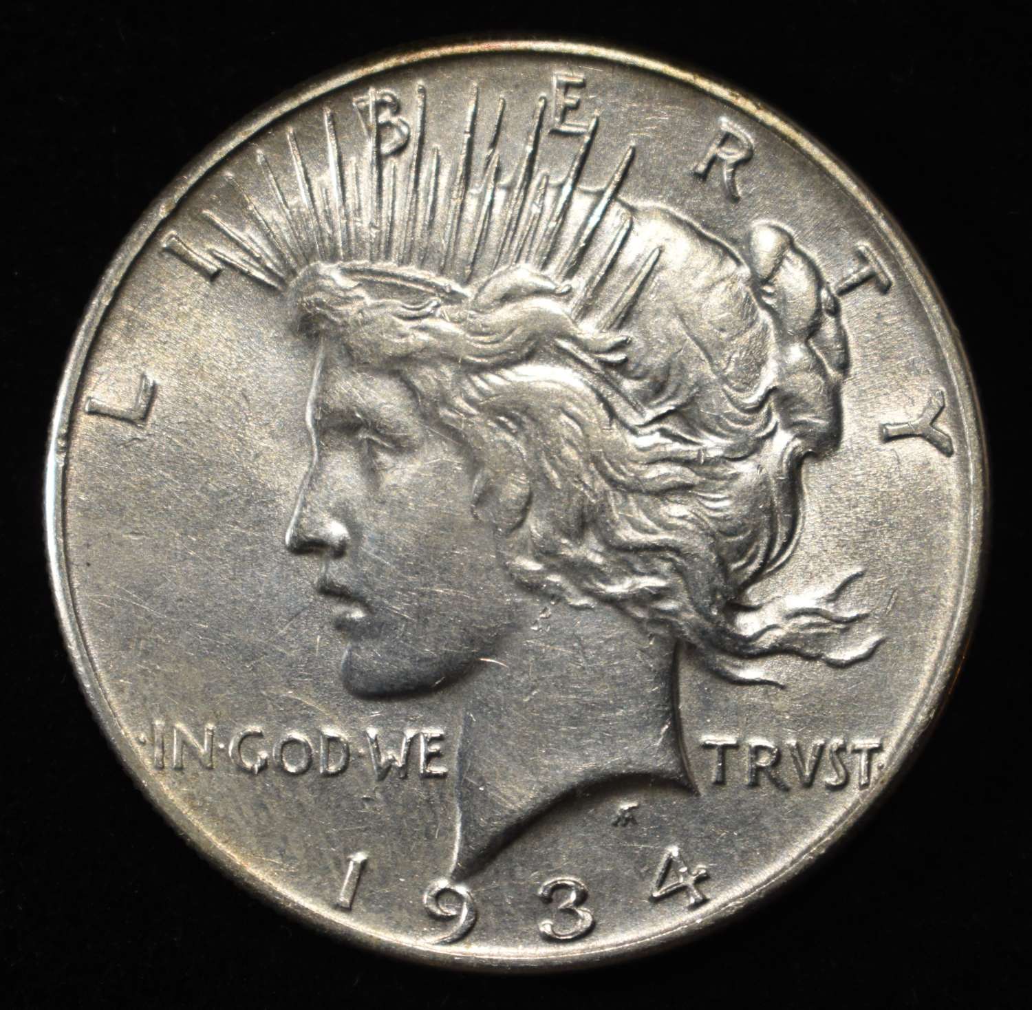 1934 PEACE DOLLAR CH AU