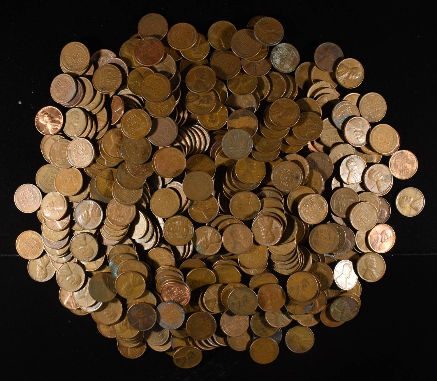 (500) 40'S & 50'S WHEAT CENTS