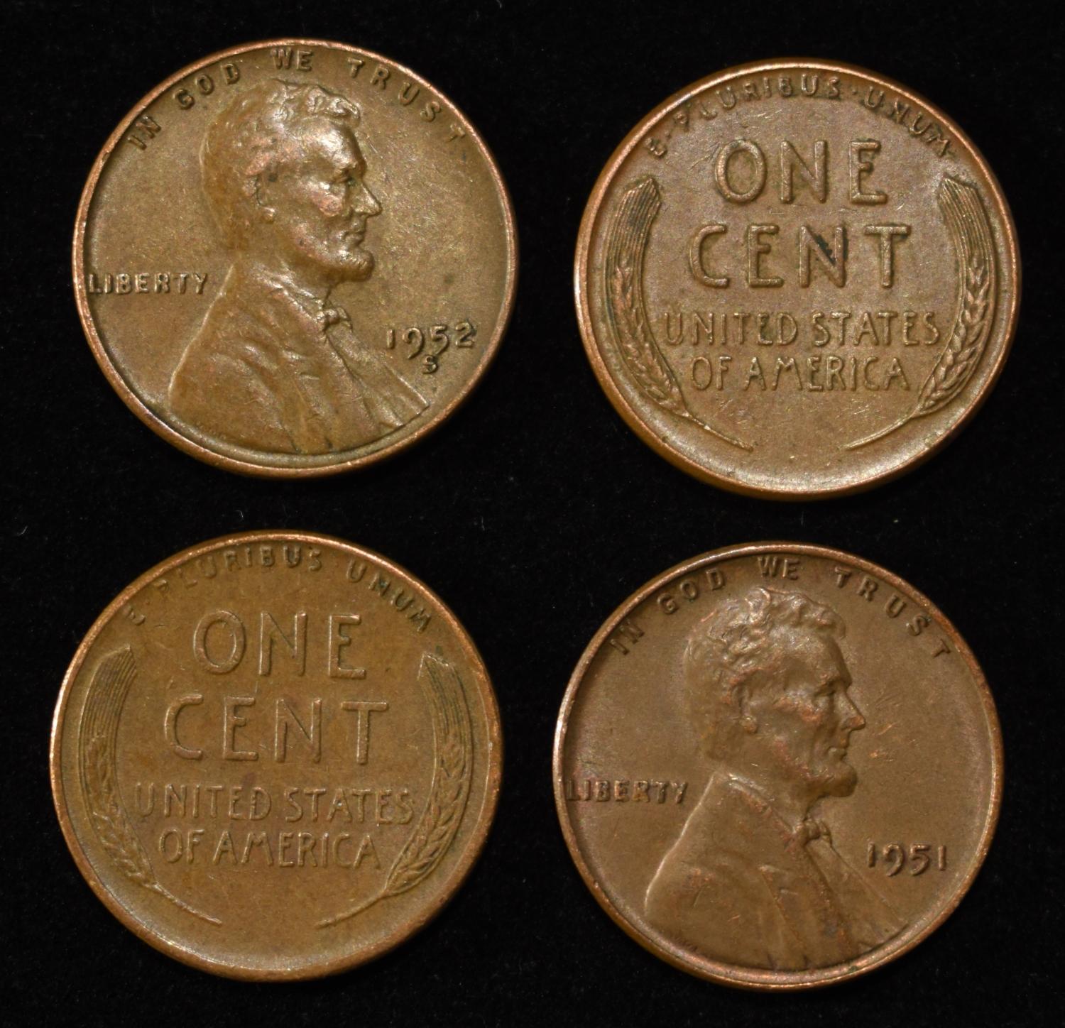 (500) 40'S & 50'S WHEAT CENTS