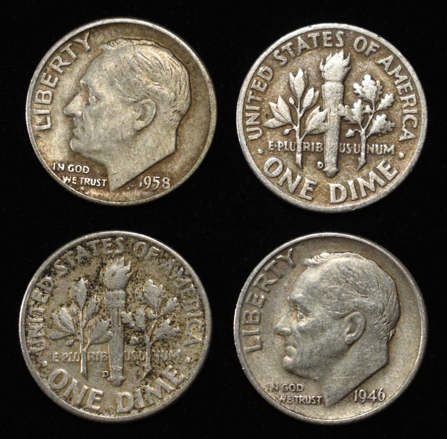 (50) ROOSEVELT DIMES 90% SILVER
