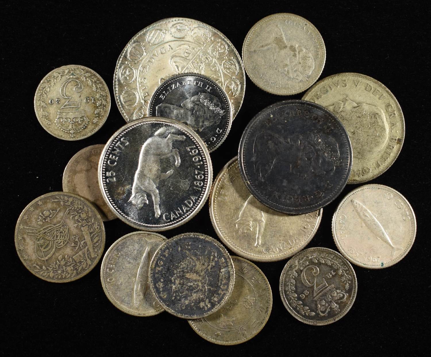 MIXED FOREIGN 50-92.5% SILVER COLLECTORS LOT