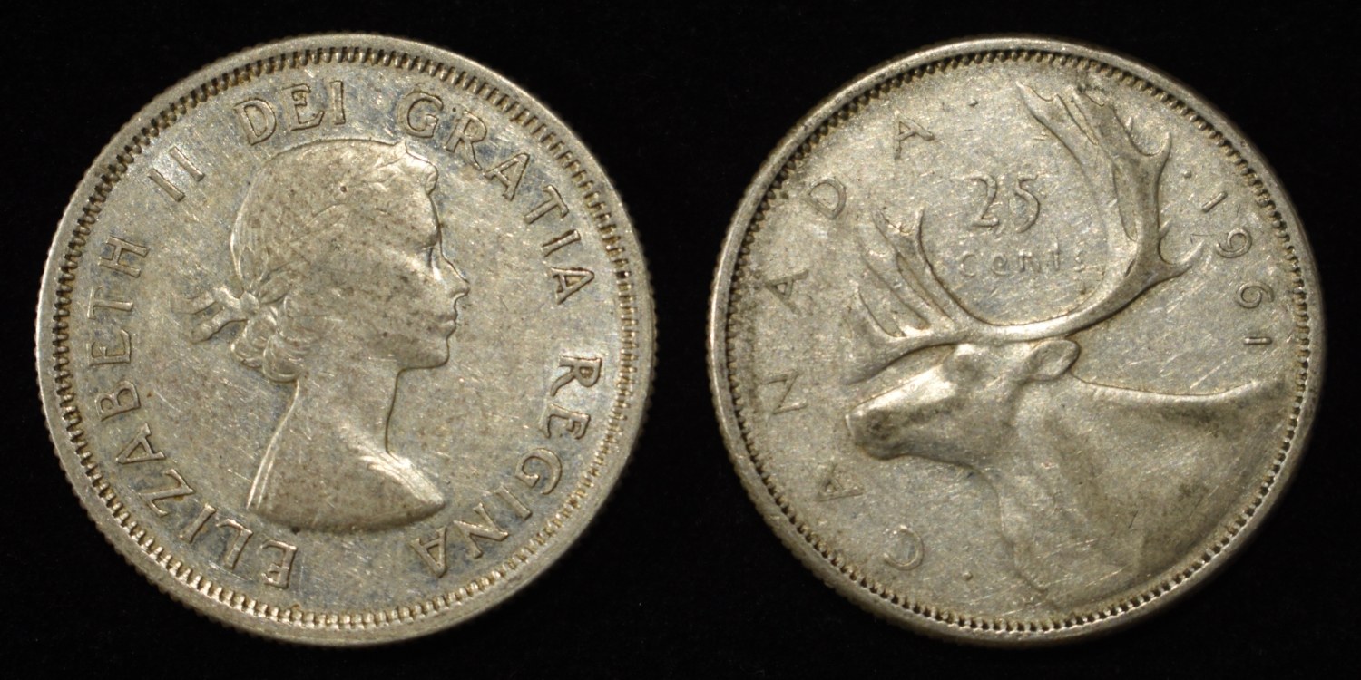 (10) 25C CANADIAN 80% SILVER