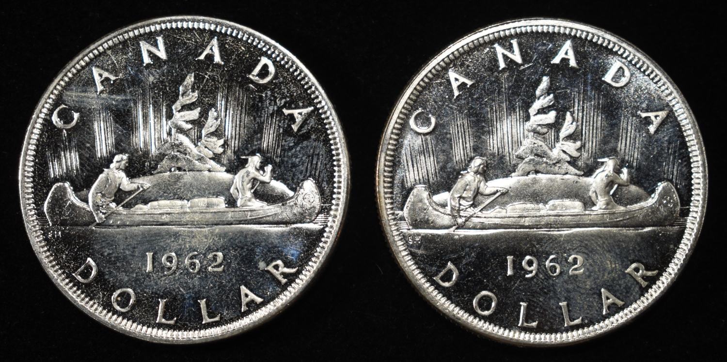 (2) 80% SILVER CANADIAN DOLLARS