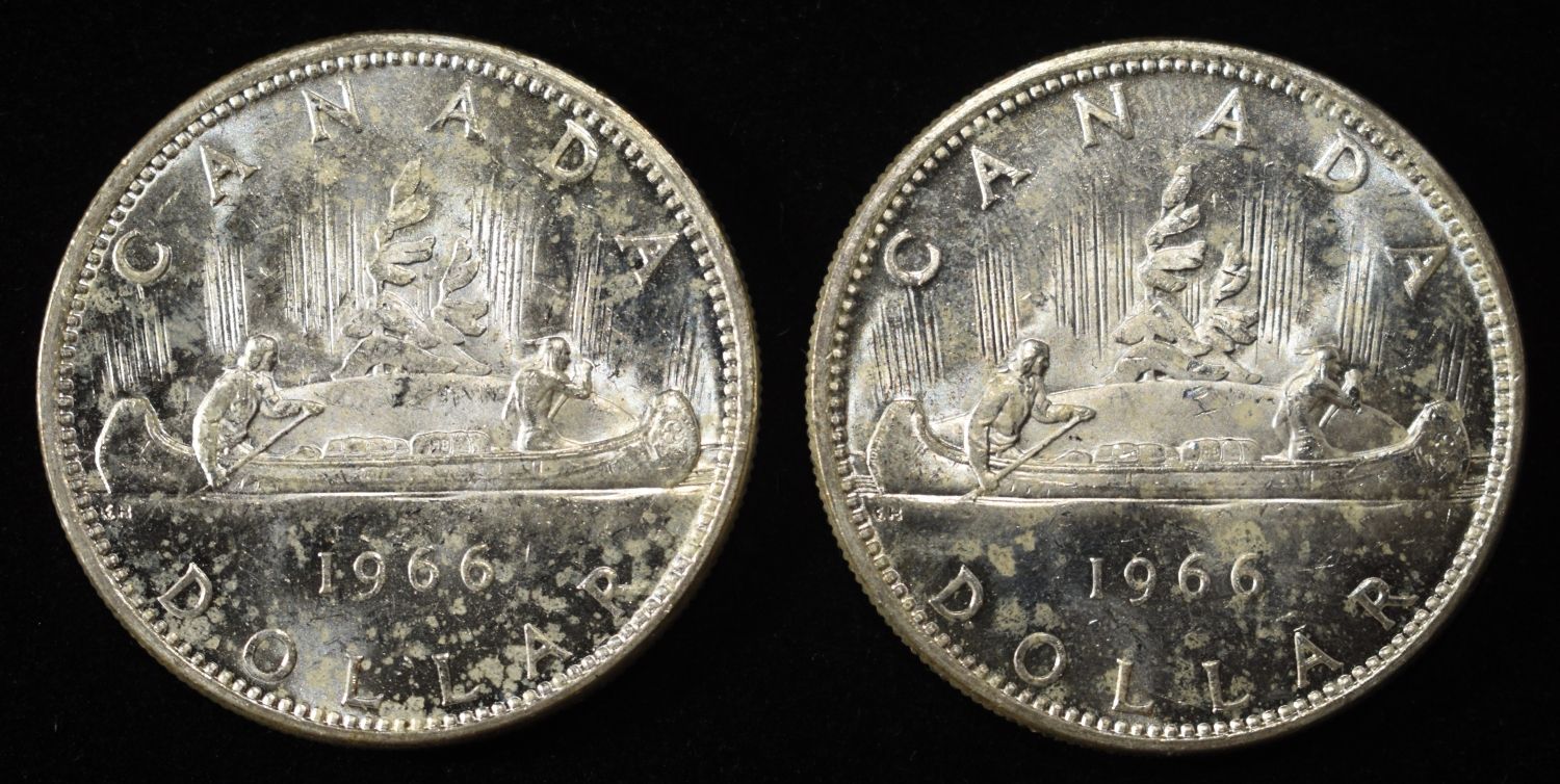 (2) 80% SILVER CANADIAN DOLLARS