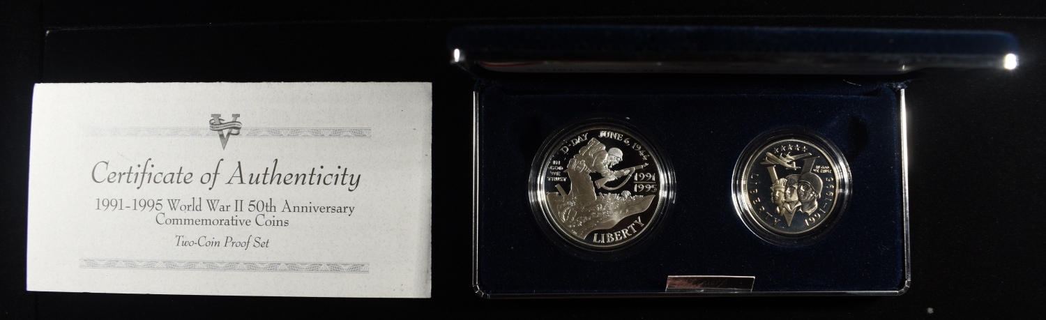 1991-1995 WWII 50TH ANNIV COMMEMORATIVE PF SET