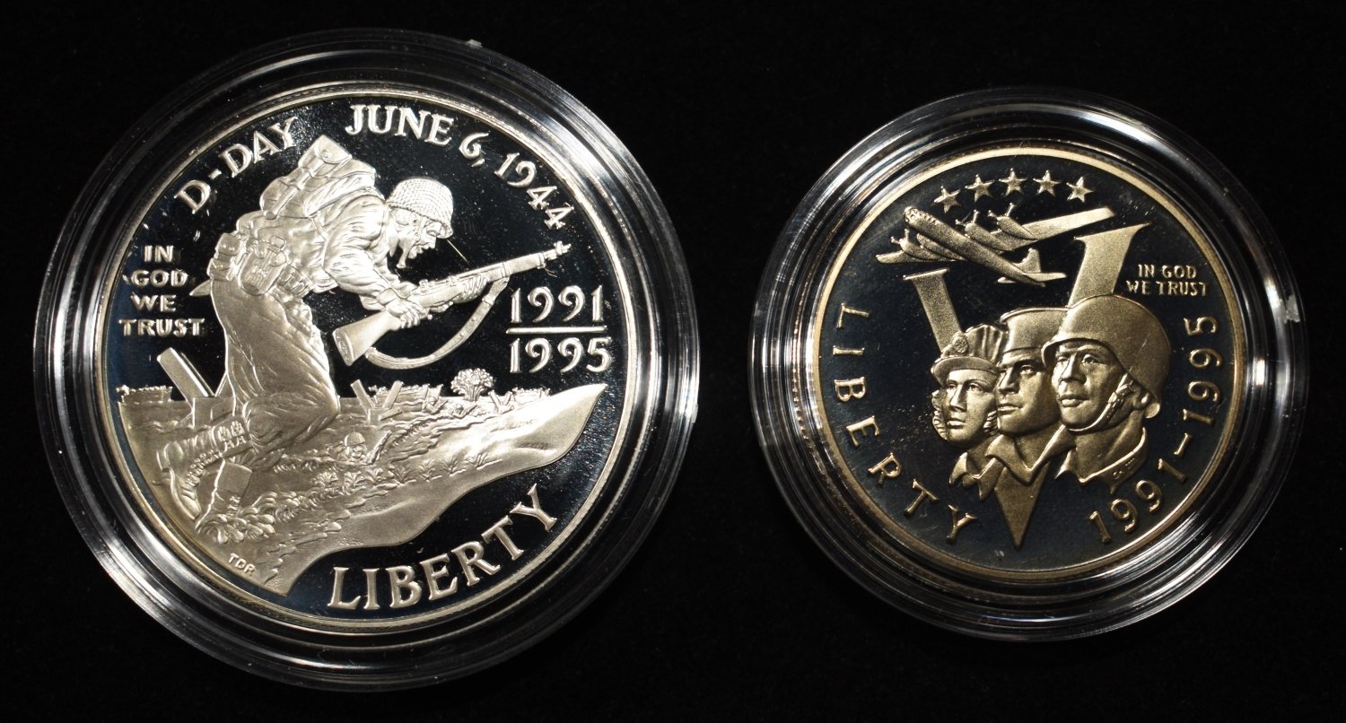 1991-1995 WWII 50TH ANNIV COMMEMORATIVE PF SET