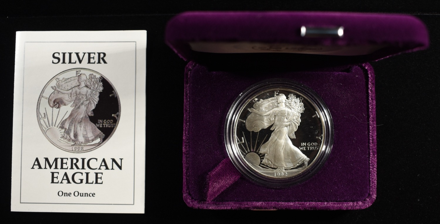 1992-S AMERICAN SILVER EAGLE PF