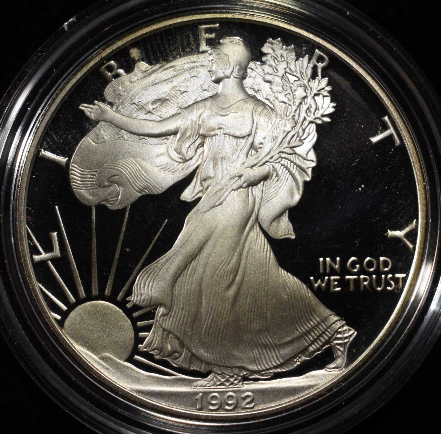 1992-S AMERICAN SILVER EAGLE PF