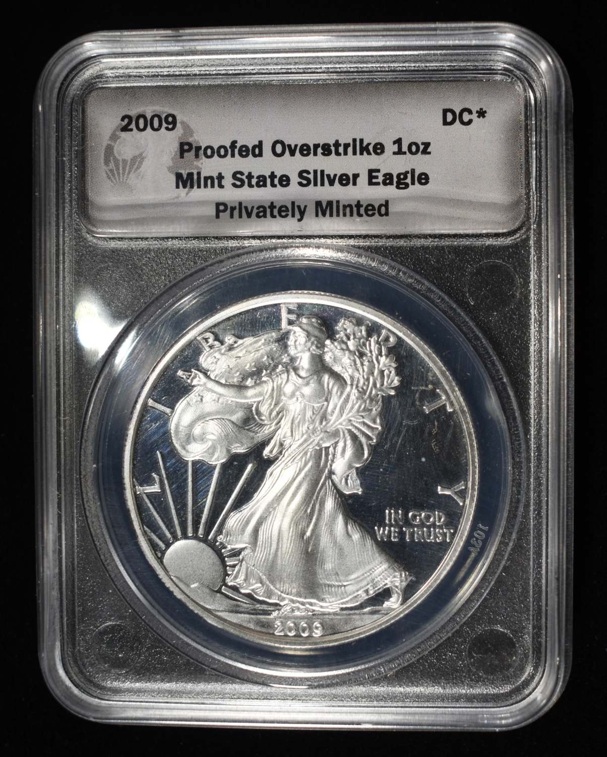 2009-DC AMERICAN SILVER EAGLE OVERSTRIKE
