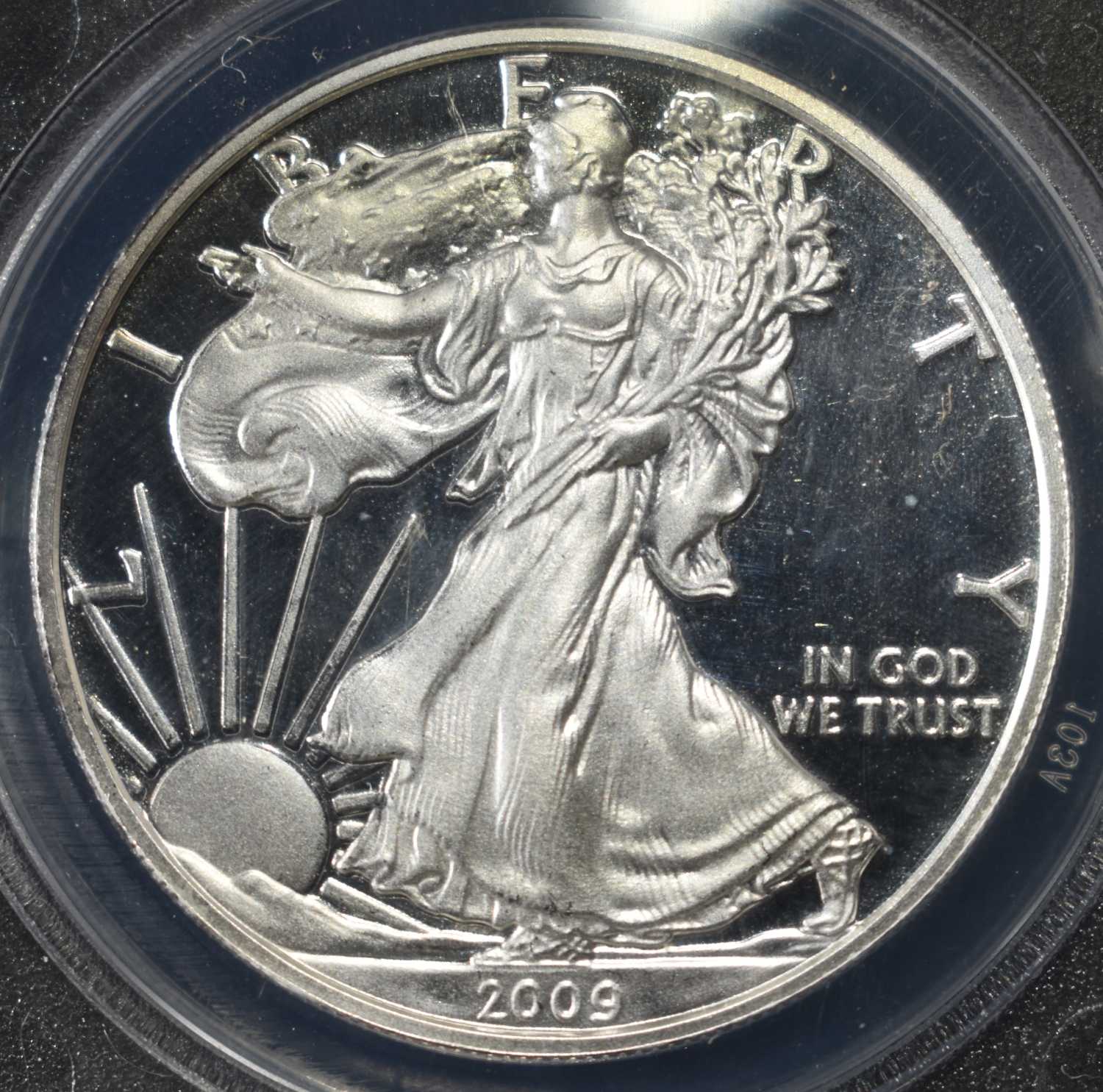 2009-DC AMERICAN SILVER EAGLE OVERSTRIKE