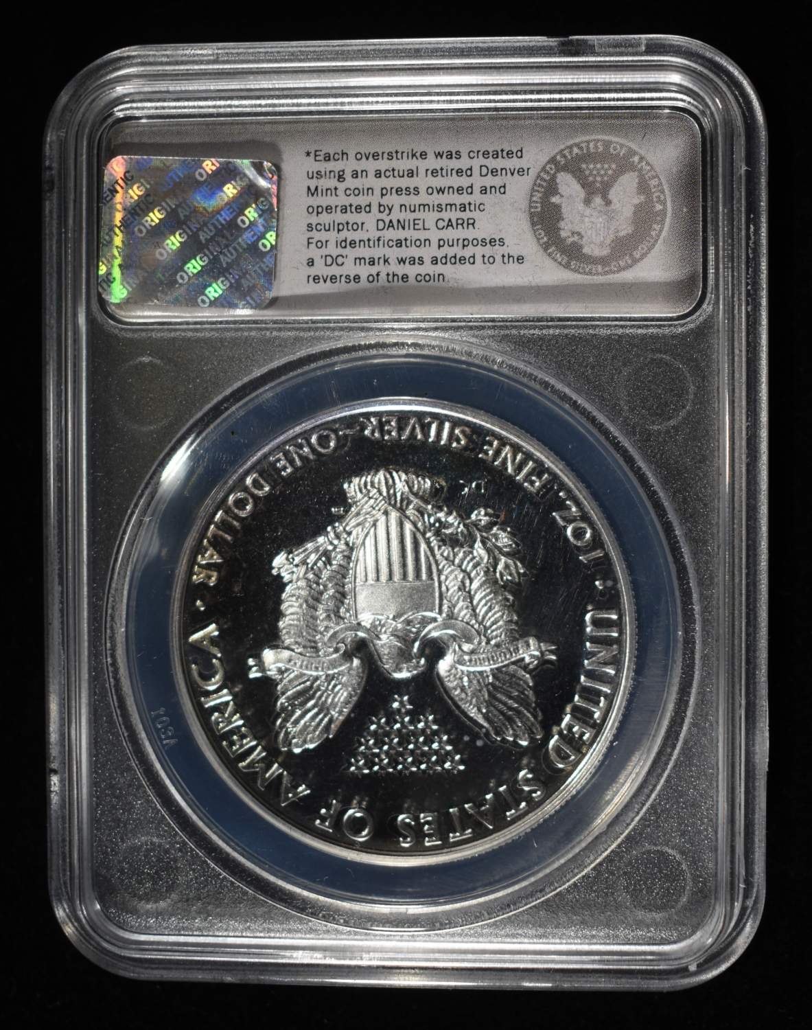 2009-DC AMERICAN SILVER EAGLE OVERSTRIKE