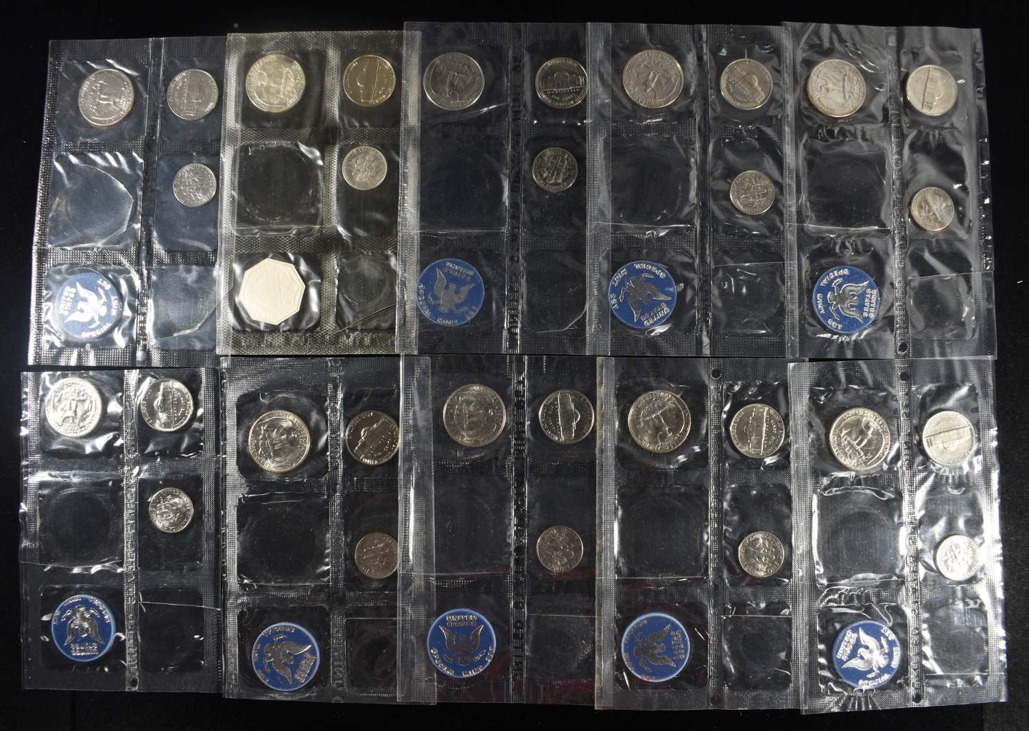 (10) SMS SETS MISSING 50C & 1C
