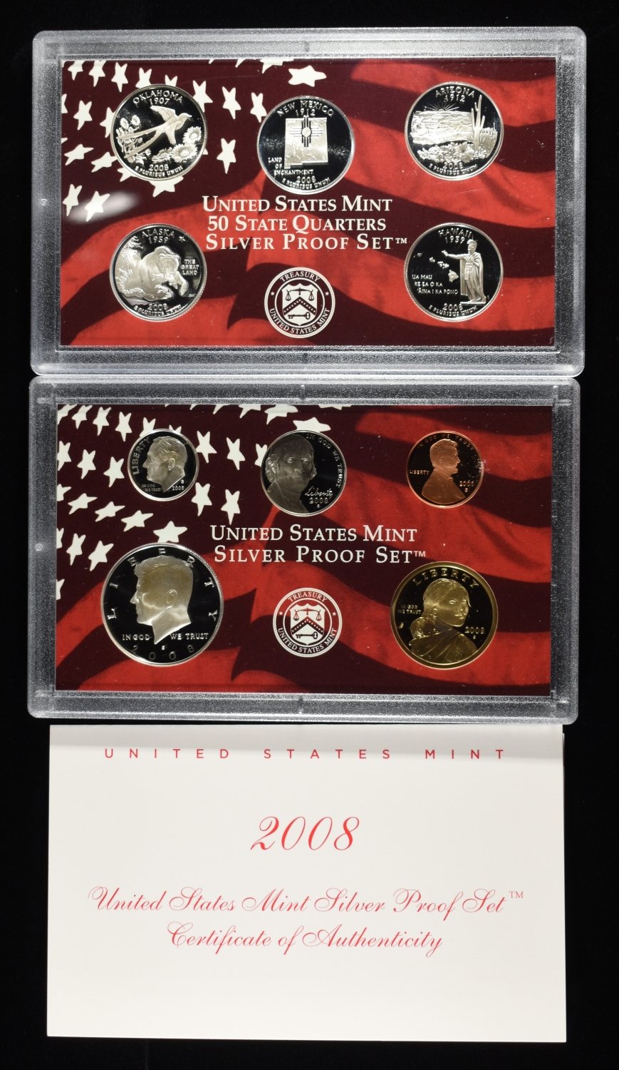 2008 SILVER PROOF SET INCOMPLETE