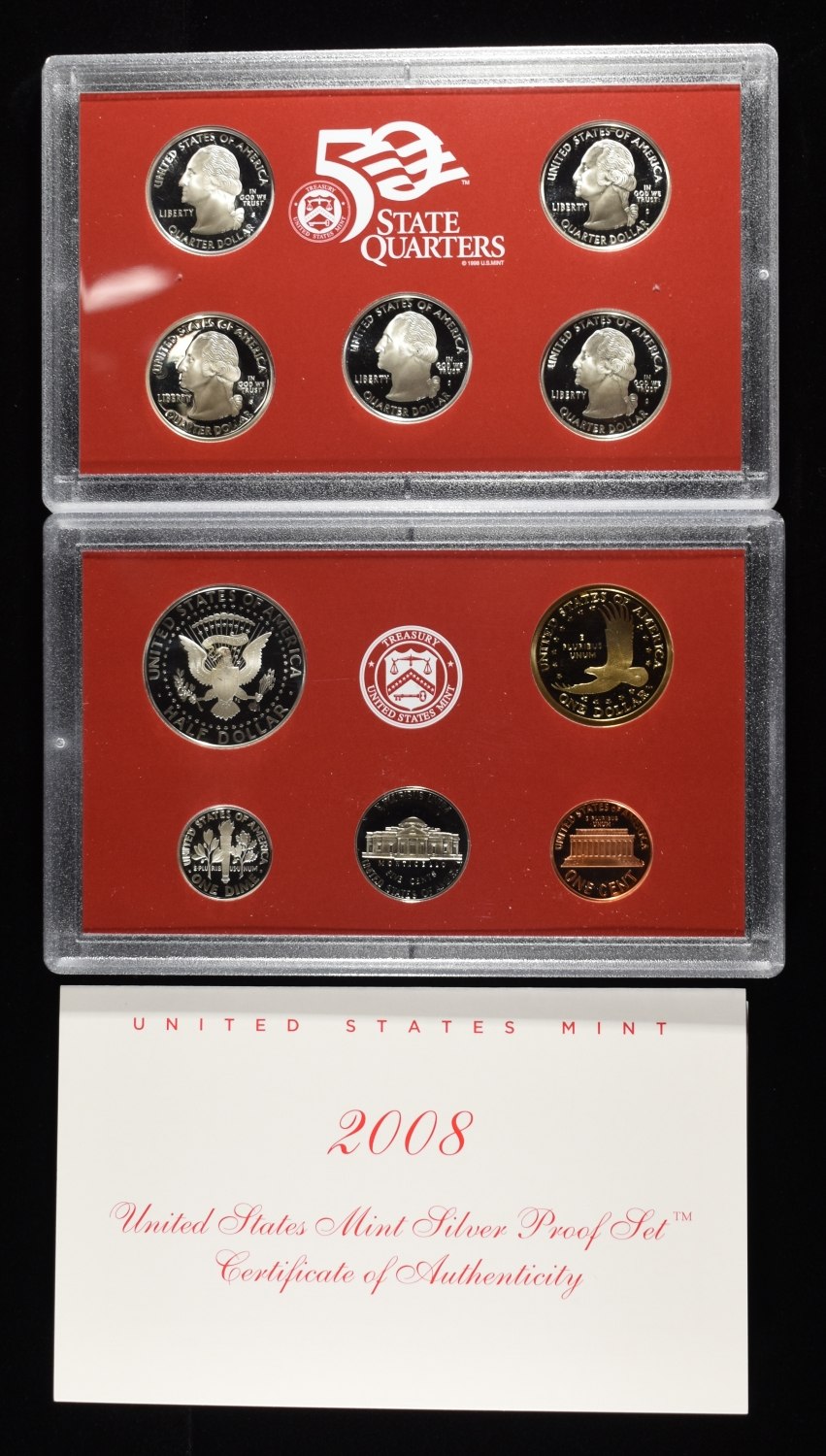 2008 SILVER PROOF SET INCOMPLETE