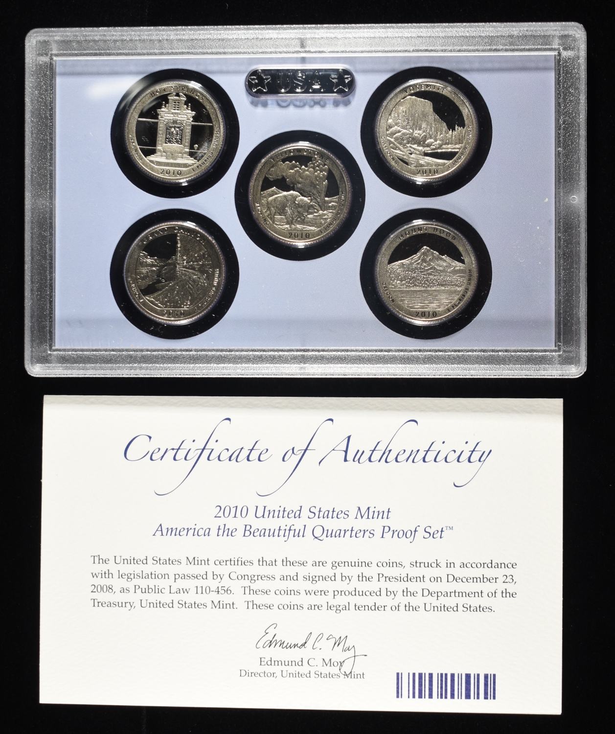 (2) 2009, (2) 2010 & (2) 2012 QUARTER PROOF SETS
