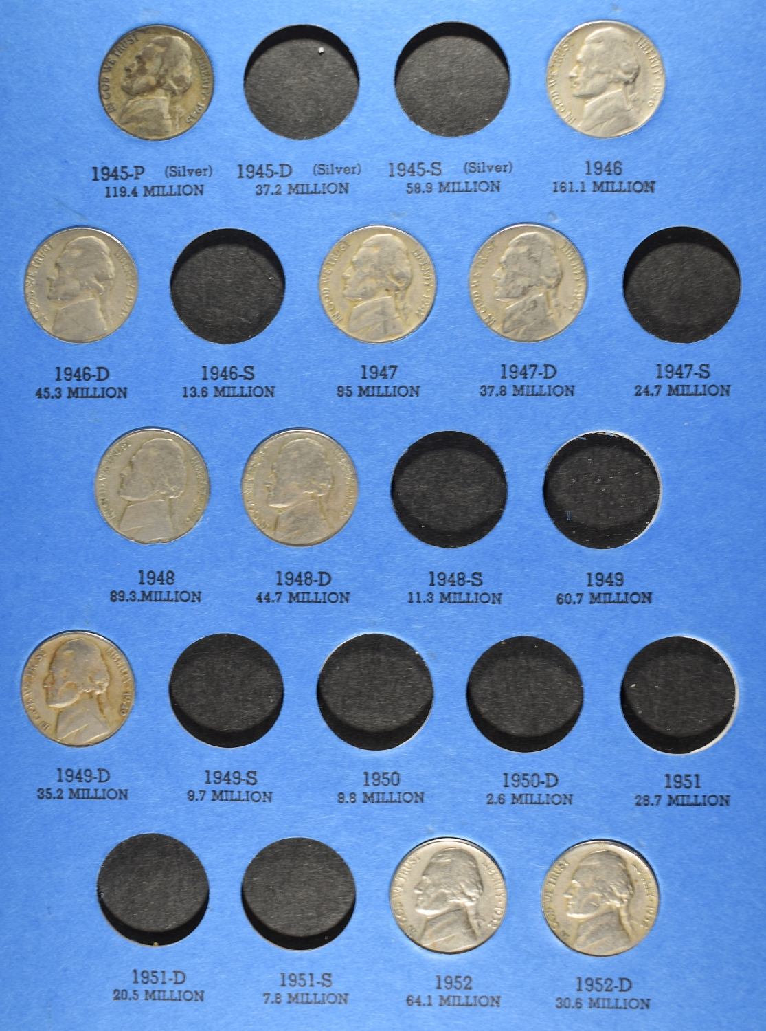 (2) JEFFERSON NICKEL COLLECTIONS