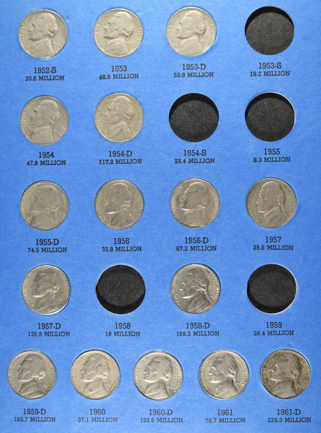 (2) JEFFERSON NICKEL COLLECTIONS
