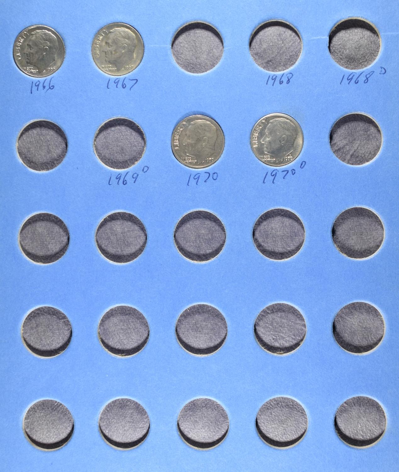 ROOSEVELT DIMES COLLECTION WHITMAN