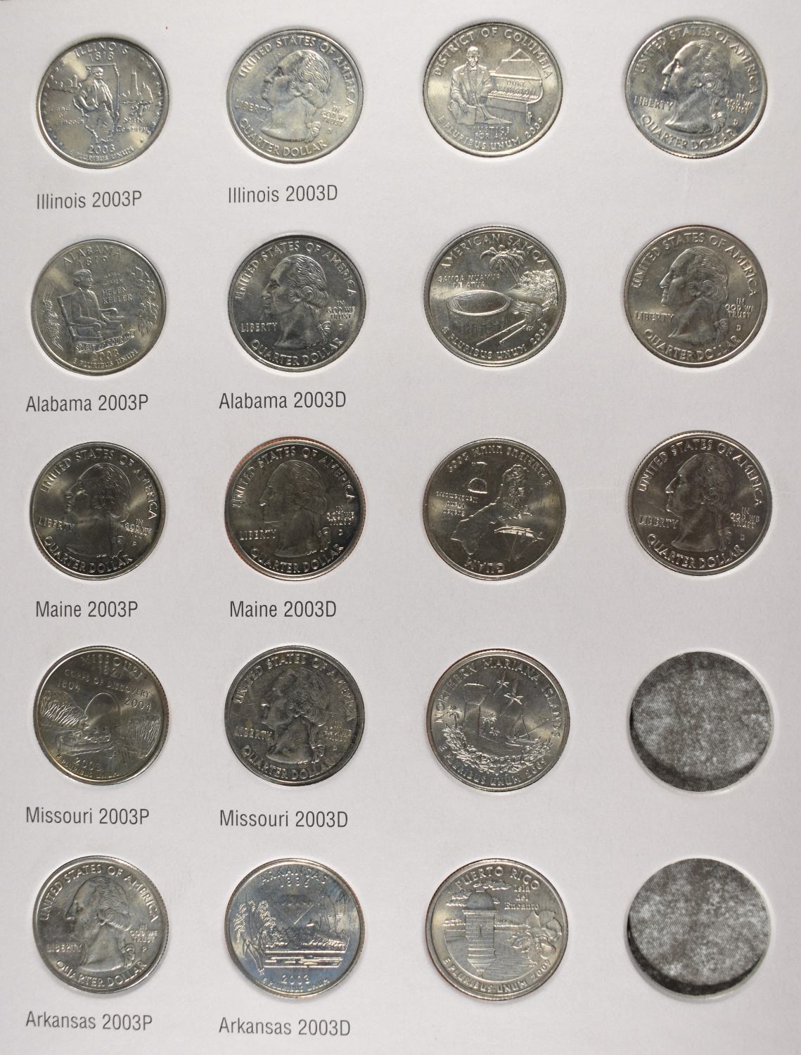 WASHINGTON QUARTERS COLLECTION
