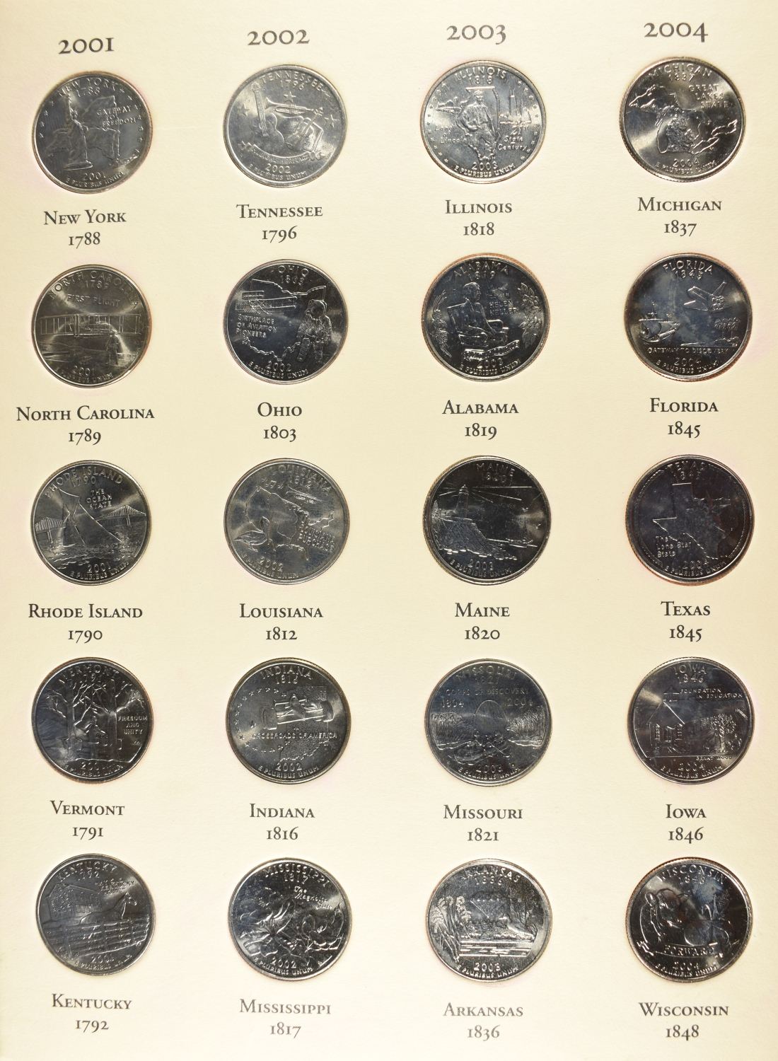 FIFTY STATE COMMEM QUARTERS COLLECTION