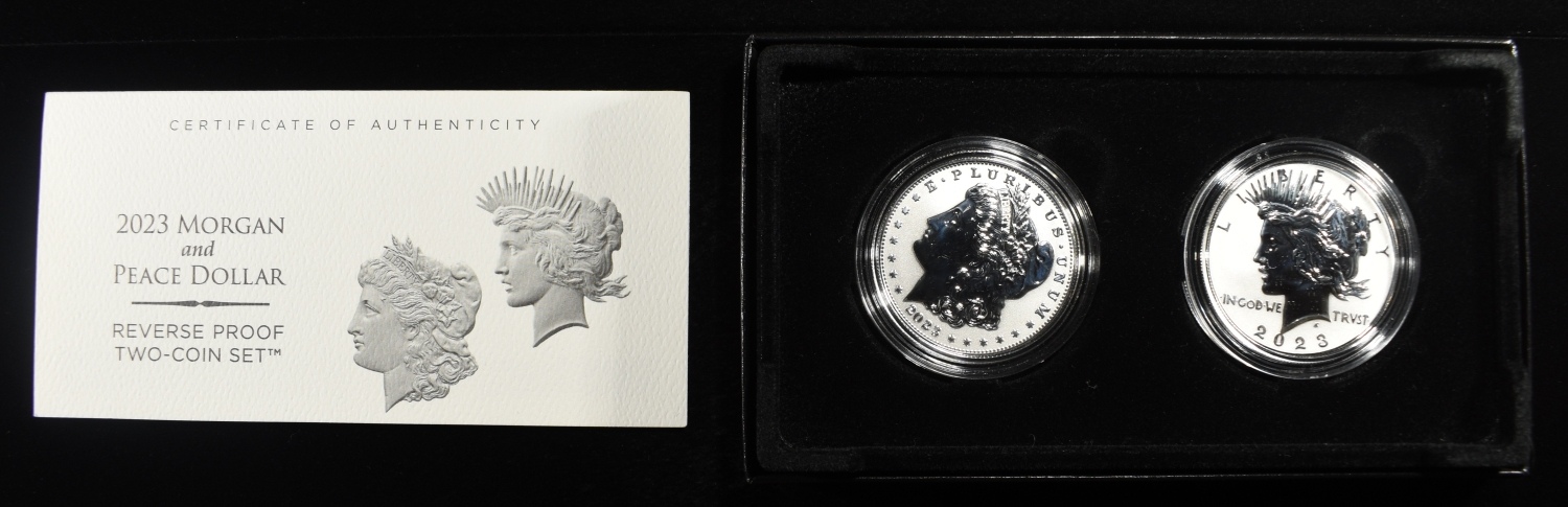 2023-S MORGAN & PEACE DOLLAR REV PR TWO-COIN SET