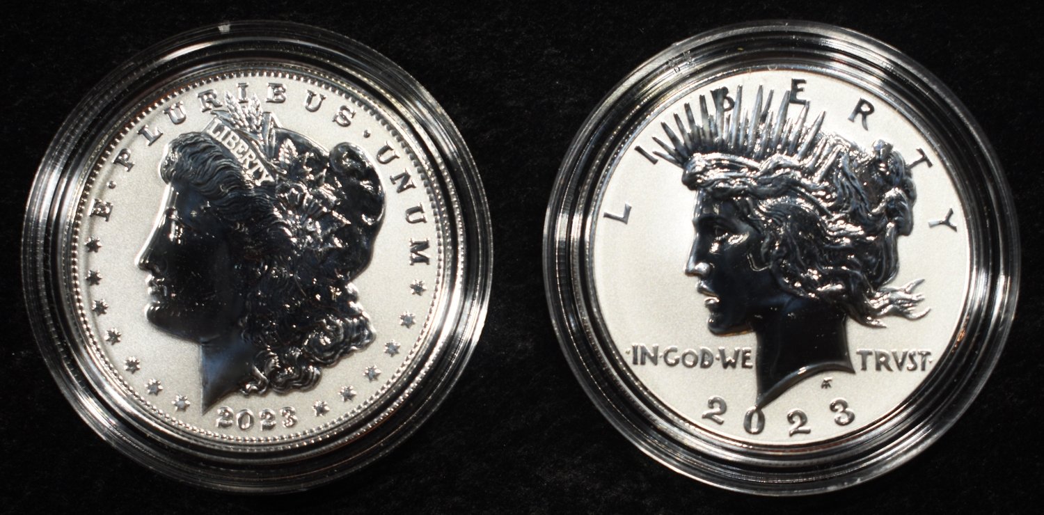 2023-S MORGAN & PEACE DOLLAR REV PR TWO-COIN SET