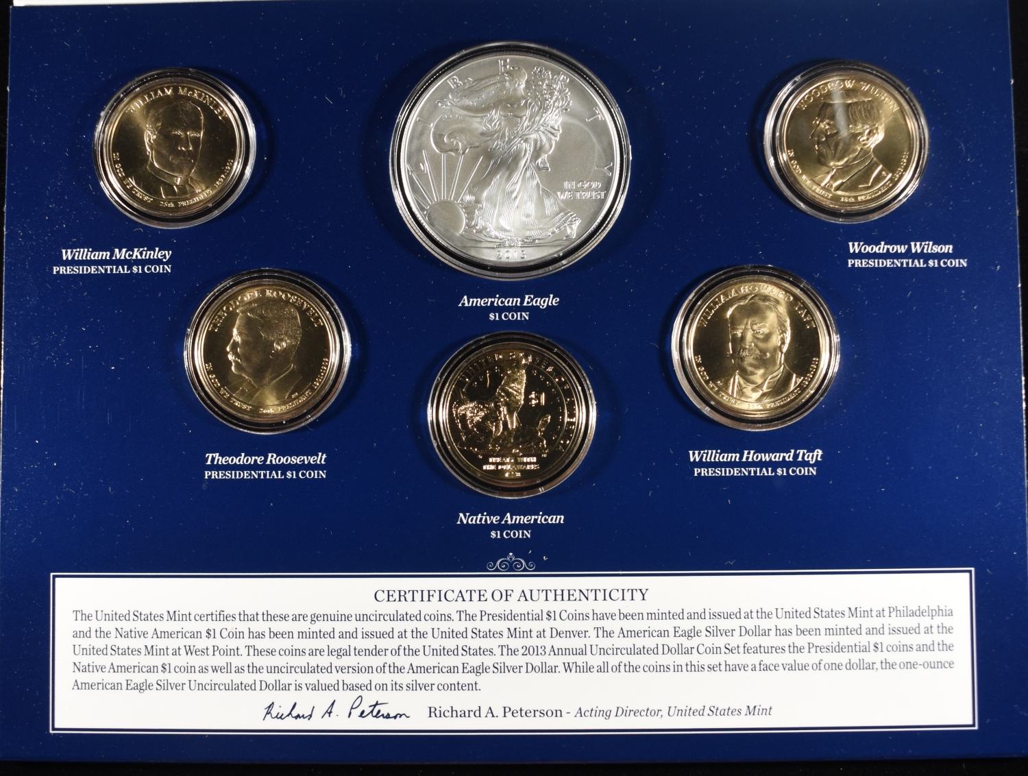 2013 UNCIRCULATED DOLLAR COIN SET