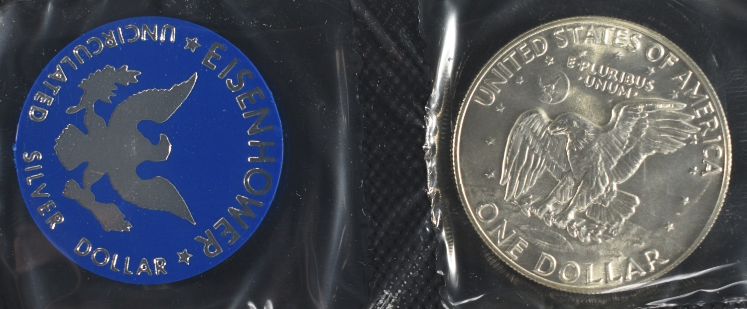 (2) 1974 EISENHOWER UNC SILVER DOLLARS