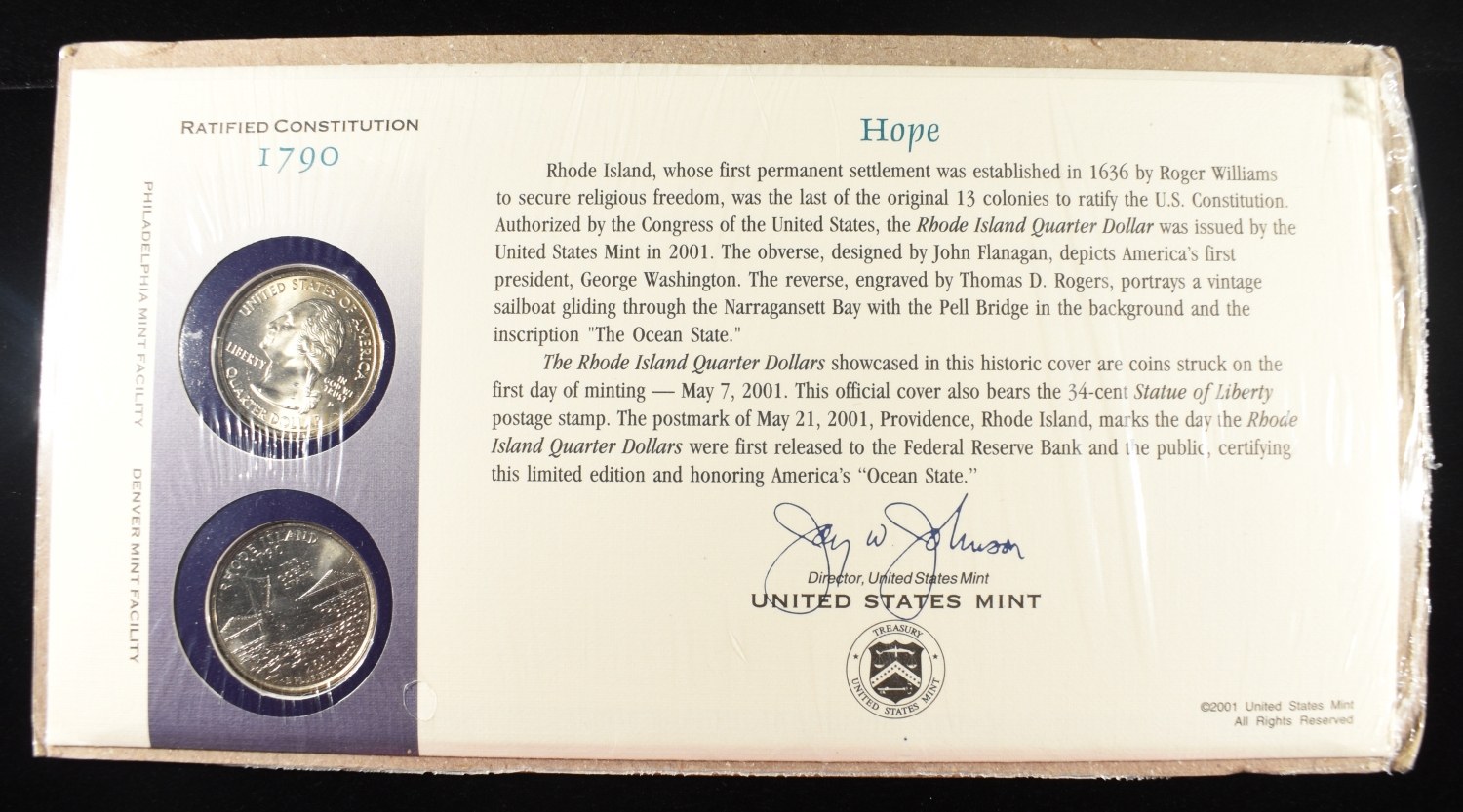 (20) WASHINGTON QUARTERS COIN SETS AND PLAQUES